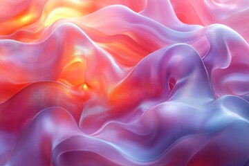 Fototapeta premium Vibrant Pastel Abstract Bubbles with Liquid Reflections and Ethereal Light