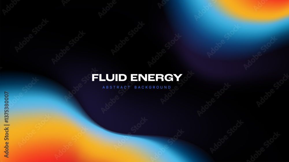 Wall mural fluid abstract background with vibrant gradient waves and smooth color transitions. modern, futurist