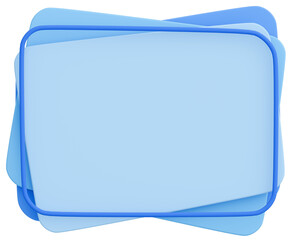 3D背景素材_ポップなフレーム_青