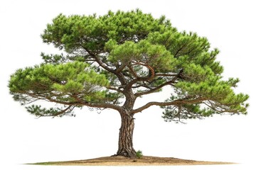 Pine fir tree isolated on transparent background