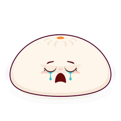 steamed buns crying face cartoon cute