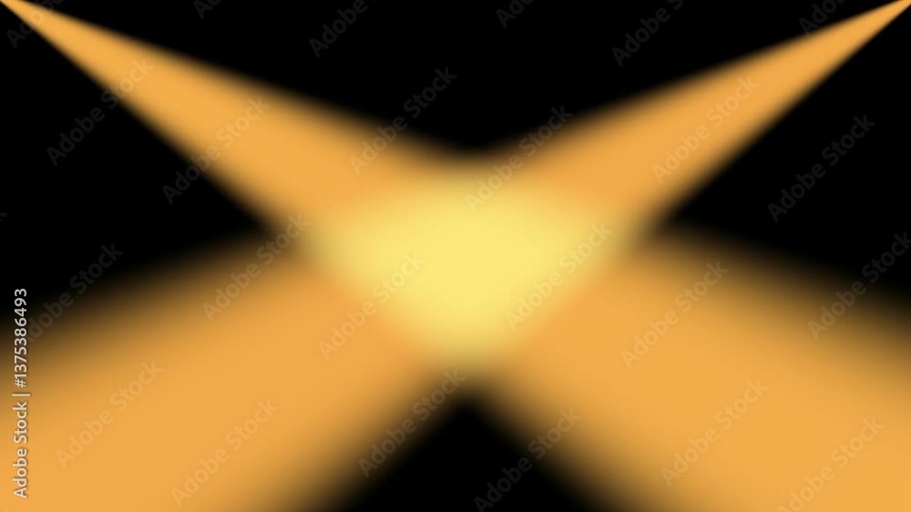 Poster the intersecting rays are yellow-orange on a dark background. the rays diverge in different directio