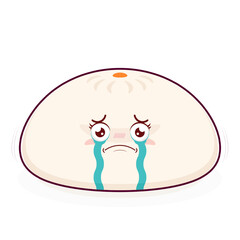 steamed buns scared face cartoon cute
