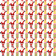 Repeating Santa Claus Pattern - Festive Christmas Background