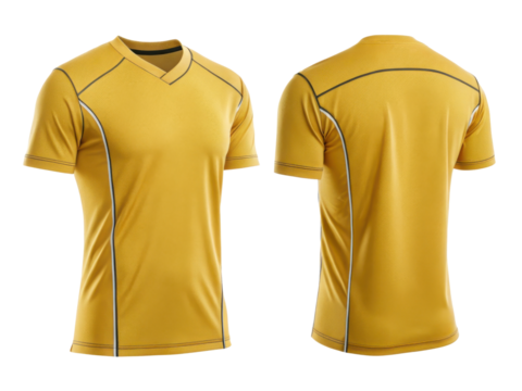 vibrant yellow volleyball jersey template designed for athletes, showcasing sleek and modern style perfect for sports enthusiasts