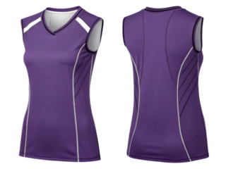 stylish volleyball jersey template vibrant purple showcases sleek design perfect for athletes. This top combines comfort and performance