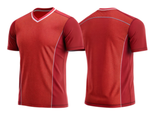 vibrant red volleyball jersey template designed for athletes, showcasing modern fit and breathable fabric for optimal performance