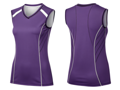 stylish volleyball jersey template vibrant purple showcases sleek design perfect for athletes. This top combines comfort and performance