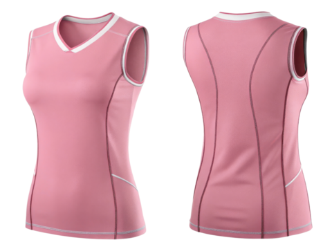 stylish pink volleyball jersey template designed for comfort and performance, perfect for athletes who want to stand out on court - Powered by Adobe