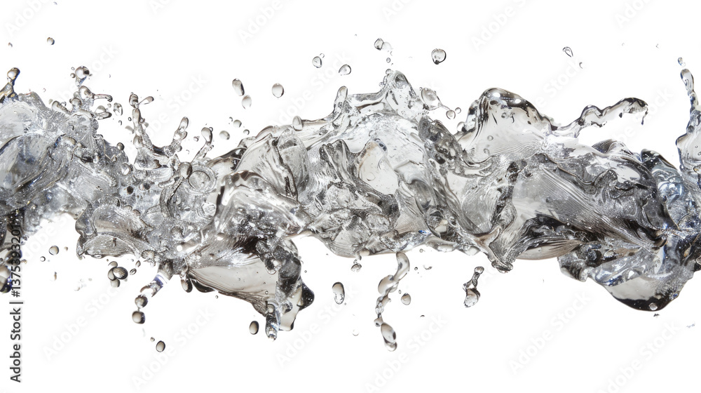 Poster dynamic water: a captivating display of water in motion, capturing the essence of fluidity and purit