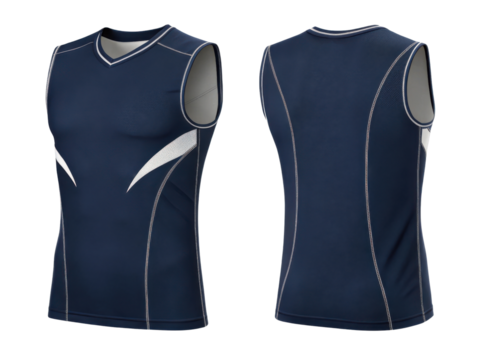 stylish volleyball jersey template designed for athletes, featuring sleek navy color and modern cut for optimal performance and comfort