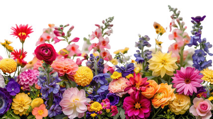 Floral Symphony: A vibrant tapestry of diverse blossoms unfurls, offering a kaleidoscope of colors and textures, capturing the delicate dance of nature's artistry.