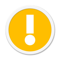 Ausrufezeichen Symbol auf rundem Button