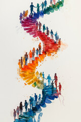 dna double helix used as stairs symbolizing ancestry and heritage