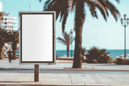 PNG outdoor billboard mockup, transparent design