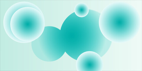 Abstract background with turquoise metaball shapes. Morphing organic azure blobs. Vector 3d illustration. Abstract 3d background. Liquid blue shapes