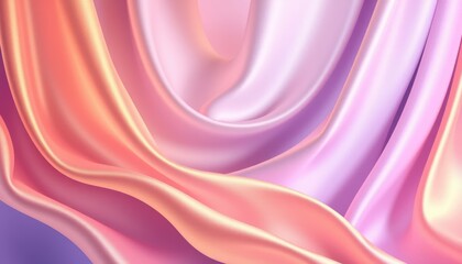 Dynamic Warm Orange and Pink Swirl Fabric