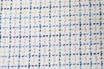 Tweed check fabric, close up