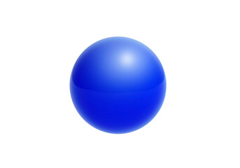Blue sphere, transparent background