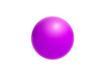 Purple sphere, transparent background