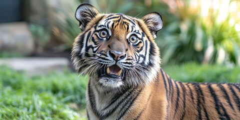 Fototapeta premium Tiger in Zoo Enclosure