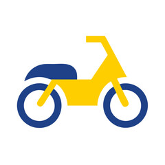 Motorcycle icon in flat vector design