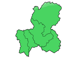 少しゆるい岐阜県地図 地域分け 中部地方 日本