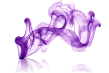 Ethereal Purple Smoke Swirling Gracefully Over Reflective Surface in Artistic Abstract Formation Captivating the Imagination and Evoking a Sense of Mystery