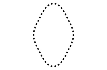 ひし形の破線ふきだし