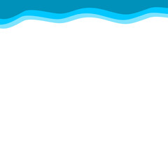 Abstract Blue Top Border Page