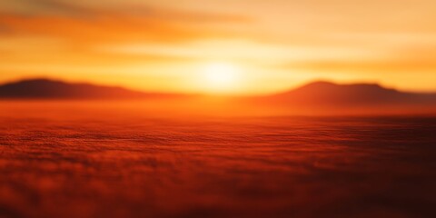 Fototapeta premium Completely Out-of-Focus Deep Orange Blur for Warm Aesthetics, Sunset Glow, or Atmospheric Designs