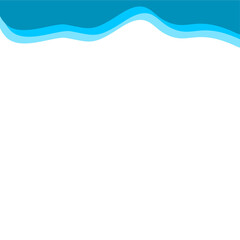 Obraz premium Abstract Blue Top Border Page