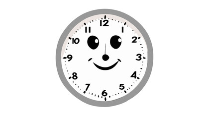 Classic Round Wall Clock Showing the Time Accurately