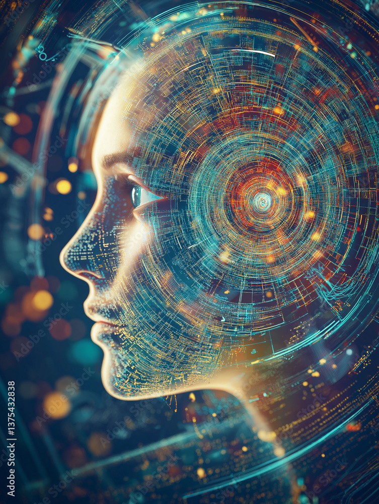 Poster alpha wave brain focus. relaxation therapy. eeg cognitive. ai-powered neurofeedback interface tracki