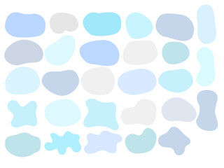 Winter color liquid shape frame set