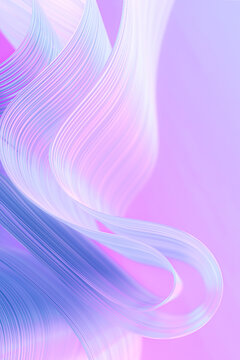 Abstract glass textured waves in purple and blue gradient