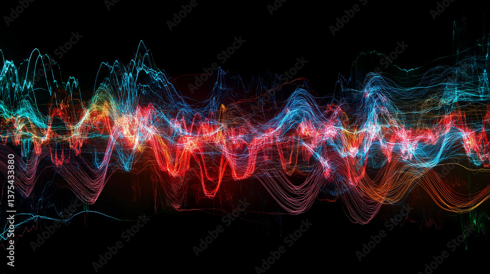 Poster alpha wave brain focus. relaxation therapy. eeg cognitive. digital eeg scan illustrating alpha wave 
