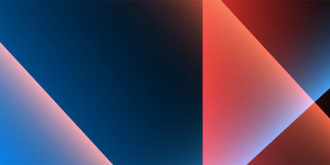 Abstract background featuring a smooth blue gradient with overlapping transparent red geometric shapes. Ideal for business presentations, website design, digital marketing and modern branding projects