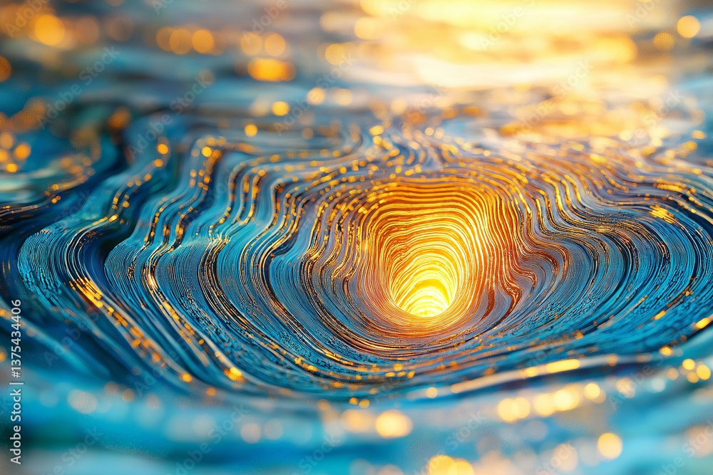 Poster alpha wave brain focus. relaxation therapy. eeg cognitive. a glowing alpha wave pattern visualizatio