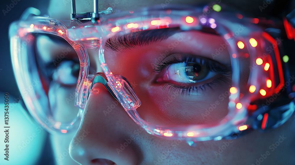 Poster alpha wave brain focus. relaxation therapy. eeg cognitive. technician adjusting eeg sensors to measu