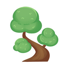 vector illustration of a green tree