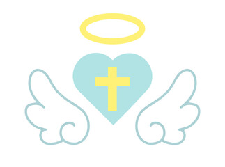 天使の羽　天使の輪　クロスハート