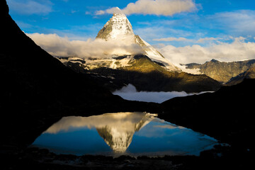 Riffelsee, Matterhorn, Monte Cervino, Mont Cervin, 4.478 m, Rote