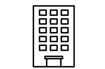 オフィスビルのシルエットアイコン