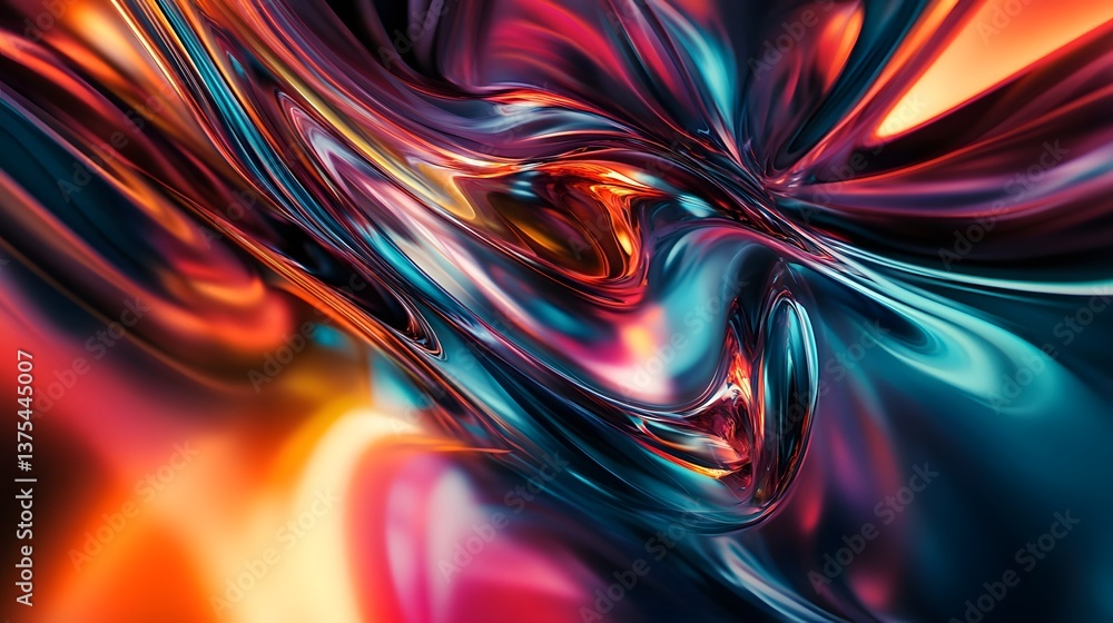 Poster captivating abstract design featuring a dynamic color rich composition with striking contemporary ci