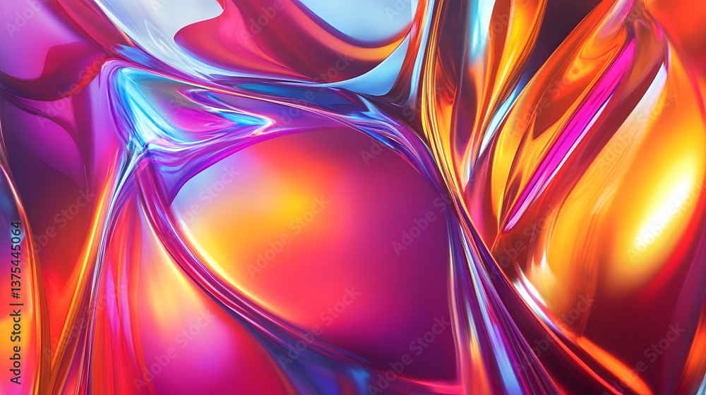 Poster mesmerizing abstract artwork featuring a bold colorful design with a striking contemporary cinematic