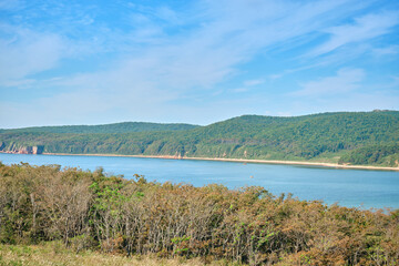 VLADIVOSTOK, RUSSIA. Cape Tobizina. Russian Island. Primorsky Krai