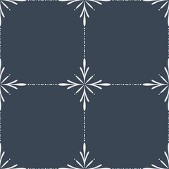 Seamless simple faux tile pattern with a simple faux floral motif for printing on various surfaces like wallpaper and textiles.