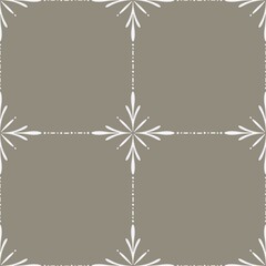 Seamless simple faux tile pattern with a simple faux floral motif for printing on various surfaces like wallpaper and textiles.