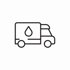Fototapeta premium Water delivery truck service icon vector sign